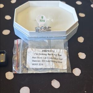 Sterling Silver Blue Opal Ring